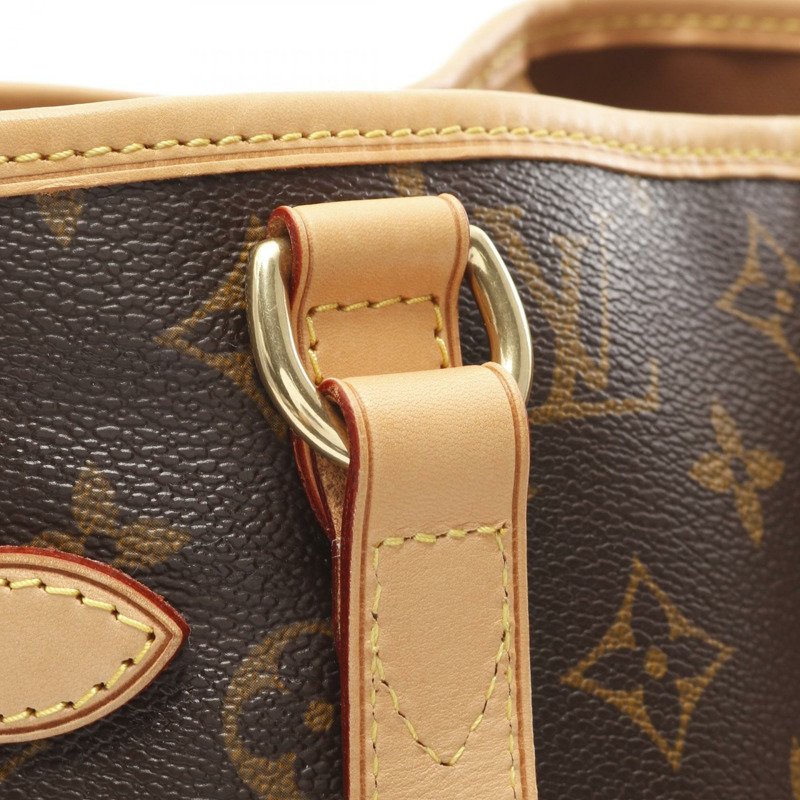 LOUIS VUITTON Batignolle 垂直托特包 M51153 Monogram 皮革棕色二手-7