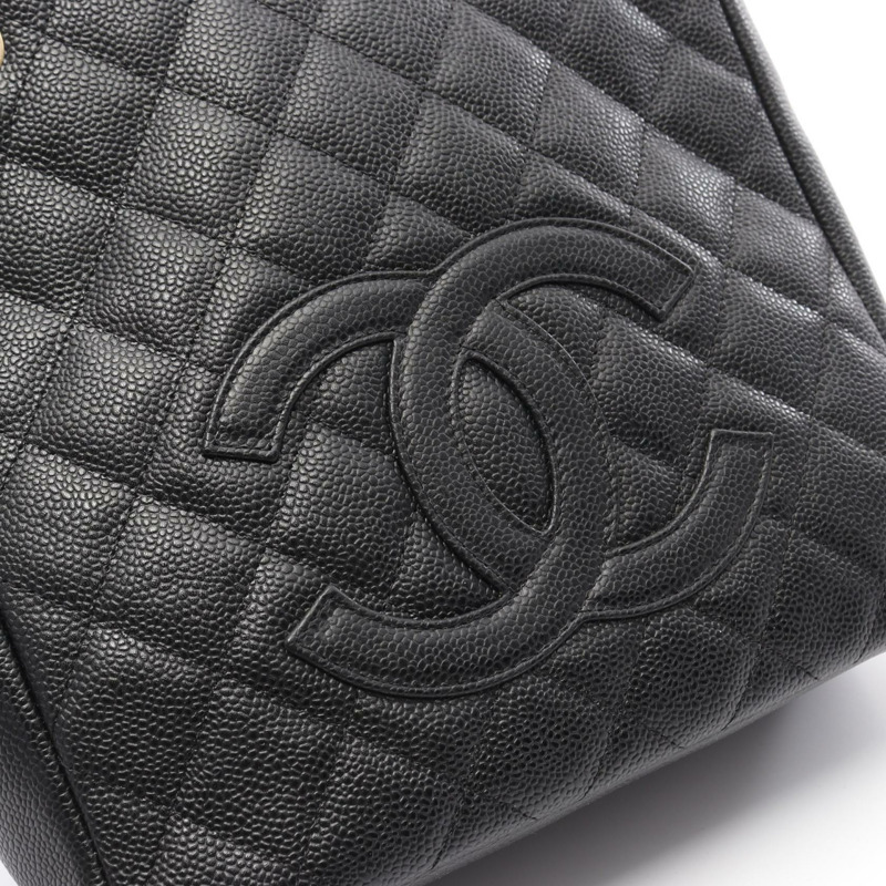 CHANEL Matelasse PST 手提包 A20994 魚子醬皮(粒面小牛皮)黑色二手女士-6