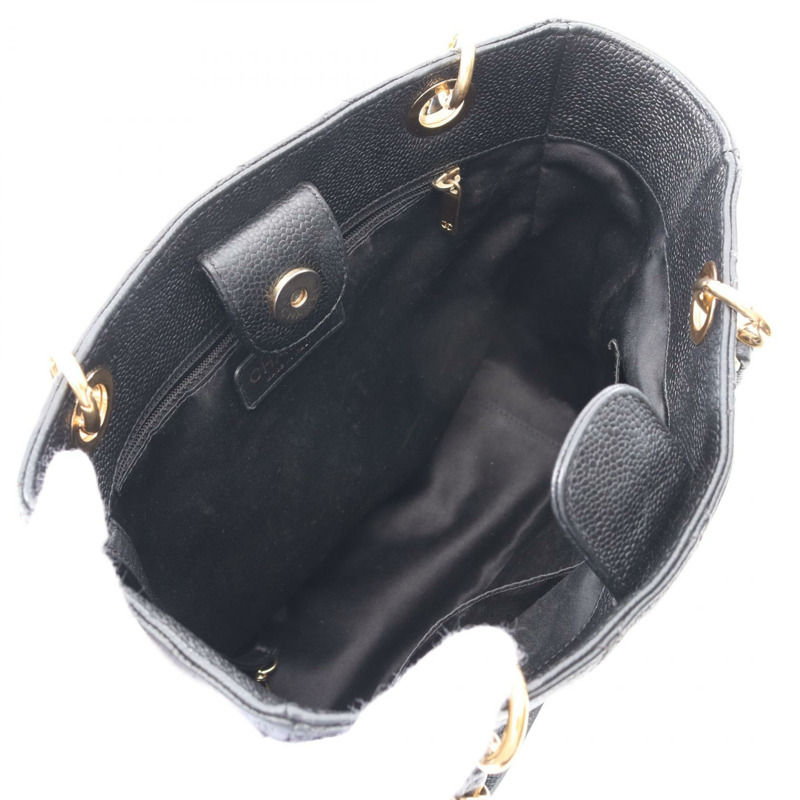 CHANEL Matelasse PST 手提包 A50994 魚子醬皮(粒面小牛皮)黑色二手女士-2