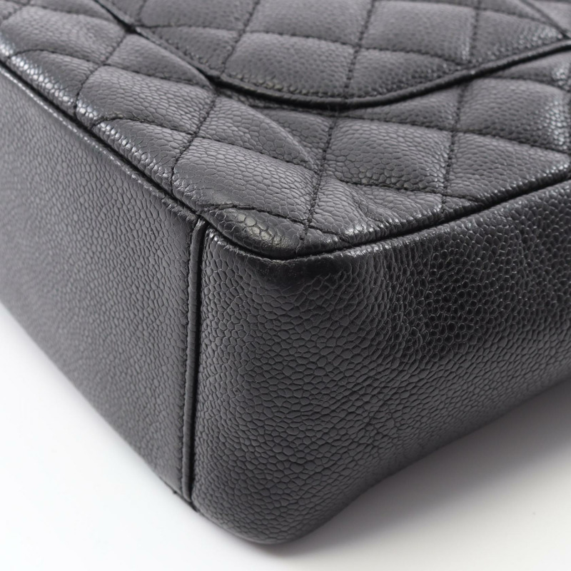 CHANEL Matelasse PST 手提包 A50994 魚子醬皮(粒面小牛皮)黑色二手女士-5