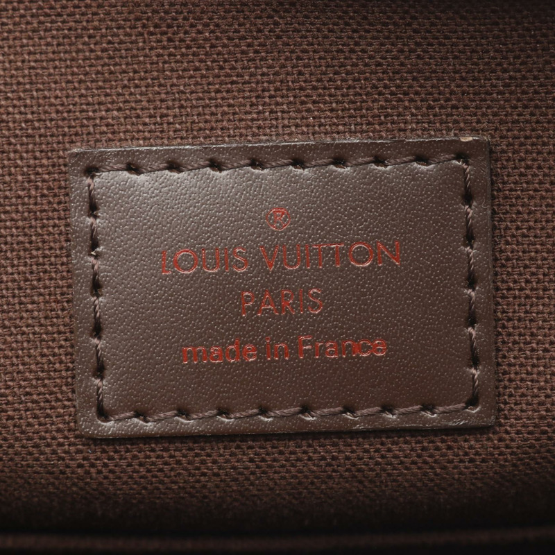 LOUIS VUITTON Trotter Bobourg Damier Ebene 單肩包 N41135 PVC 塗層帆布皮革棕色二手男女通用-3