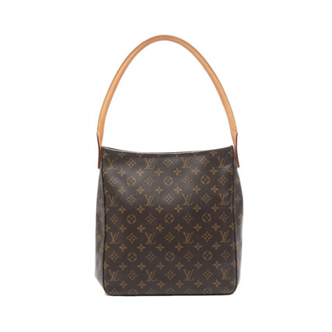 LOUIS VUITTON Looping GM 單肩包 M51145 Monogram 帆布 棕色 二手 女士 LV