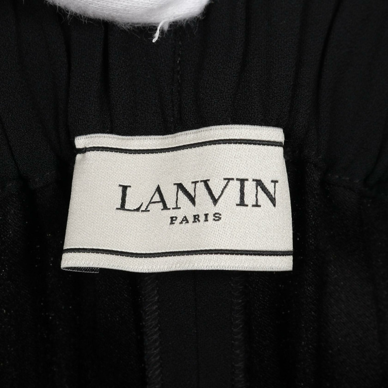 LANVIN 褲子 360-11504-083 黏膠纖維 黑色 二手 女士-2