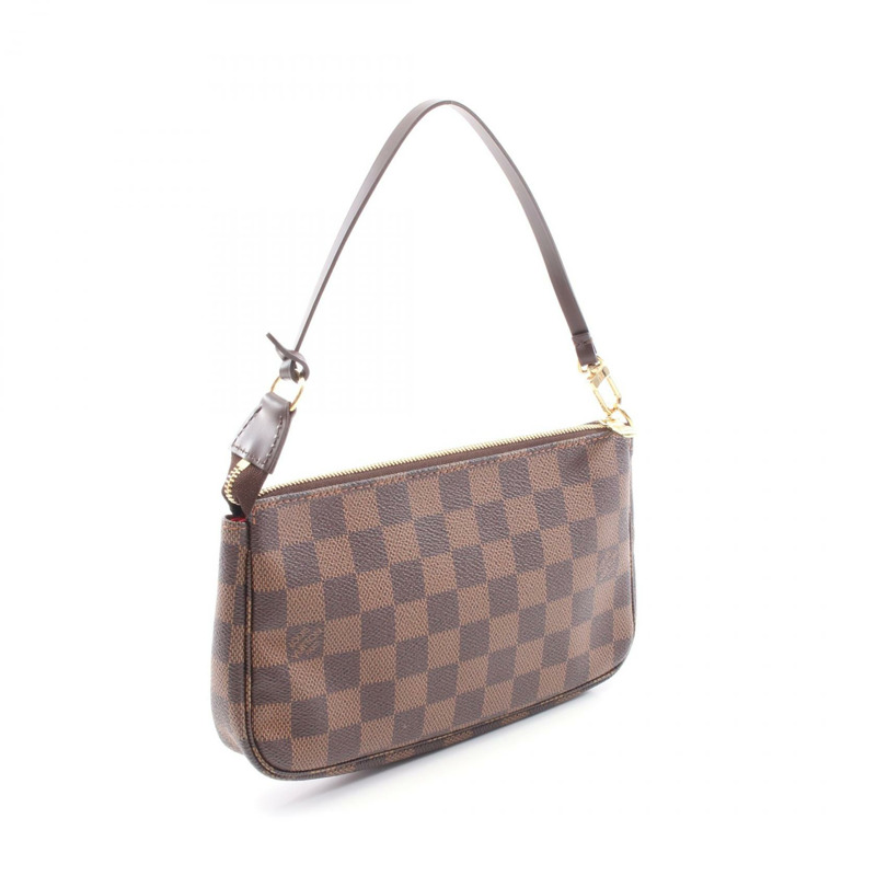 路易威登 Pochette Accessoires 手提包 N51985 Damier 帆布 棕色 Ebene 二手-1