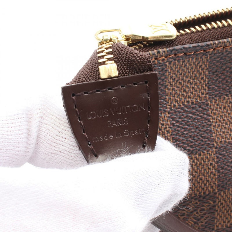 路易威登 Pochette Accessoires 手提包 N51985 Damier 帆布 棕色 Ebene 二手-3