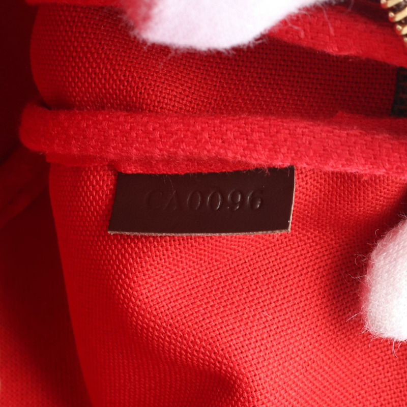 路易威登 Pochette Accessoires 手提包 N51985 Damier 帆布 棕色 Ebene 二手-4