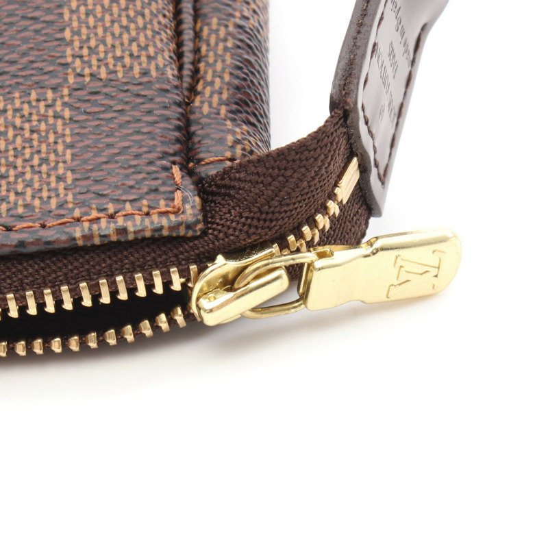 路易威登 Pochette Accessoires 手提包 N51985 Damier 帆布 棕色 Ebene 二手-5