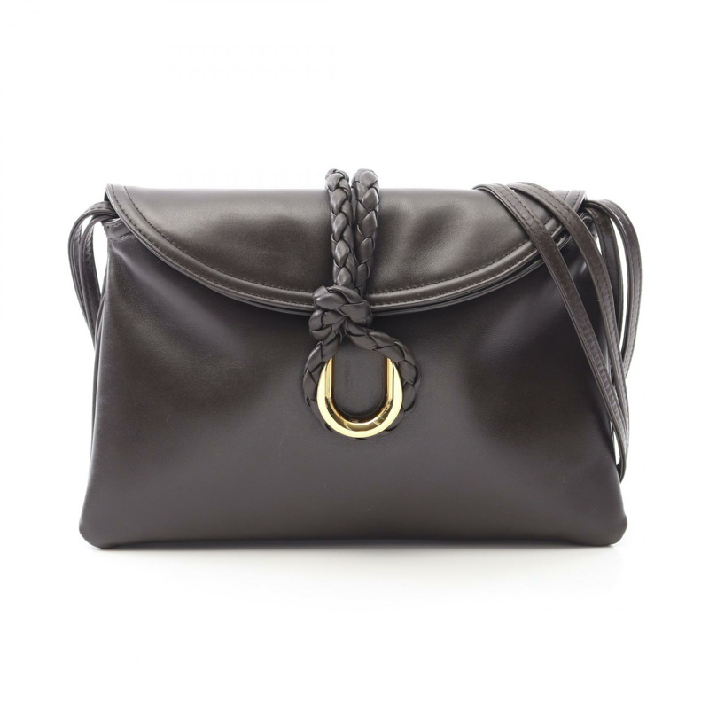 BOTTEGA VENETA 小號 Liberta Fondente 單肩包 806030V4SJ1 皮革棕色全新-0