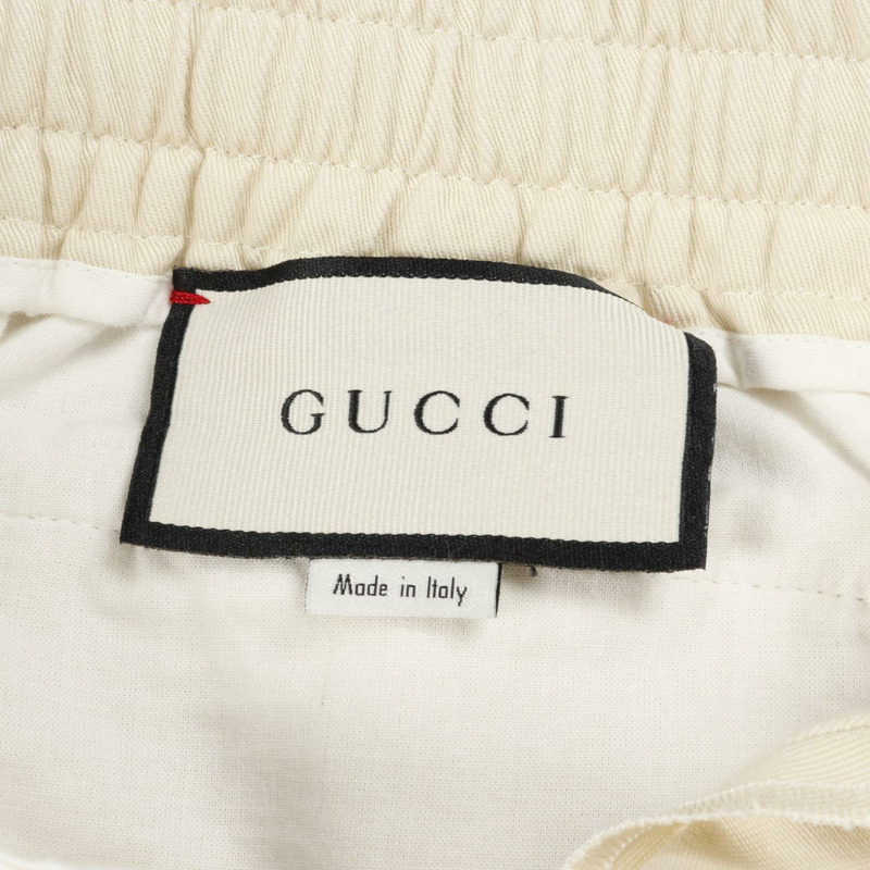 GUCCI 褲子 575322 棉質米色紅色藍色二手男款-2