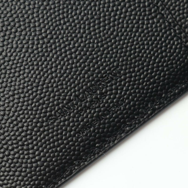 SAINT LAURENT 雙折皮夾 396308BTY0N1000 黑色真皮 全新 男士-4