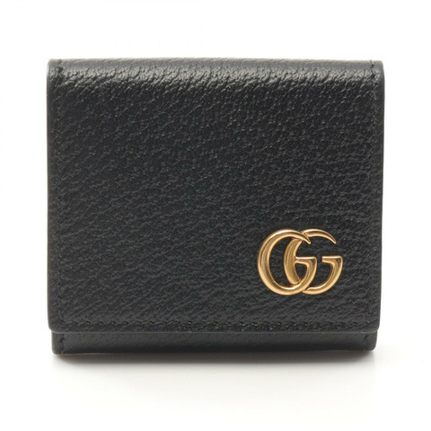 GUCCI GG Marmont 零錢包 473959 皮革 黑色 二手 男女通用