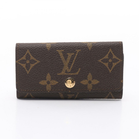 LOUIS VUITTON Multicles 4 鑰匙圈 M62631 Monogram 帆布 棕色 二手