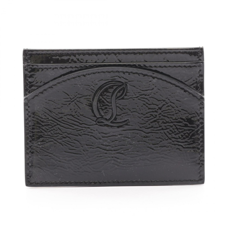 Christian Louboutin Loubi54 Ruby 54 卡包 卡片盒 1255103BK01 漆皮 黑色 全新 女款-0