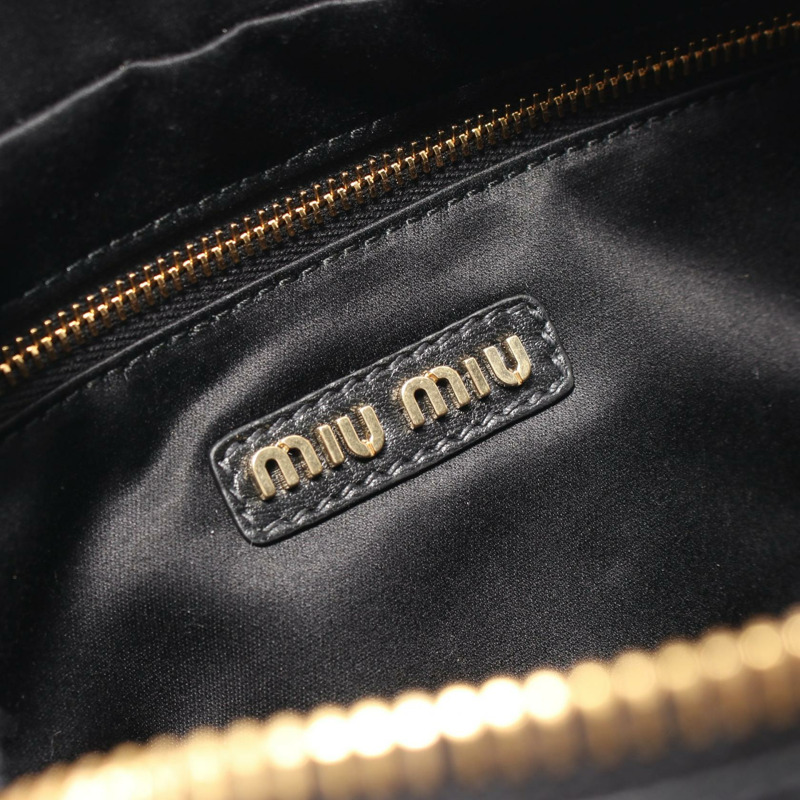 Miu Miu MATELASSE 女士商務手拿包 5BF122N88F0002 黑色真皮-3