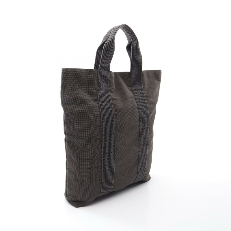 愛馬仕 Herline Cabas 手提包，尼龍帆布，灰色，二手，男女通用-1