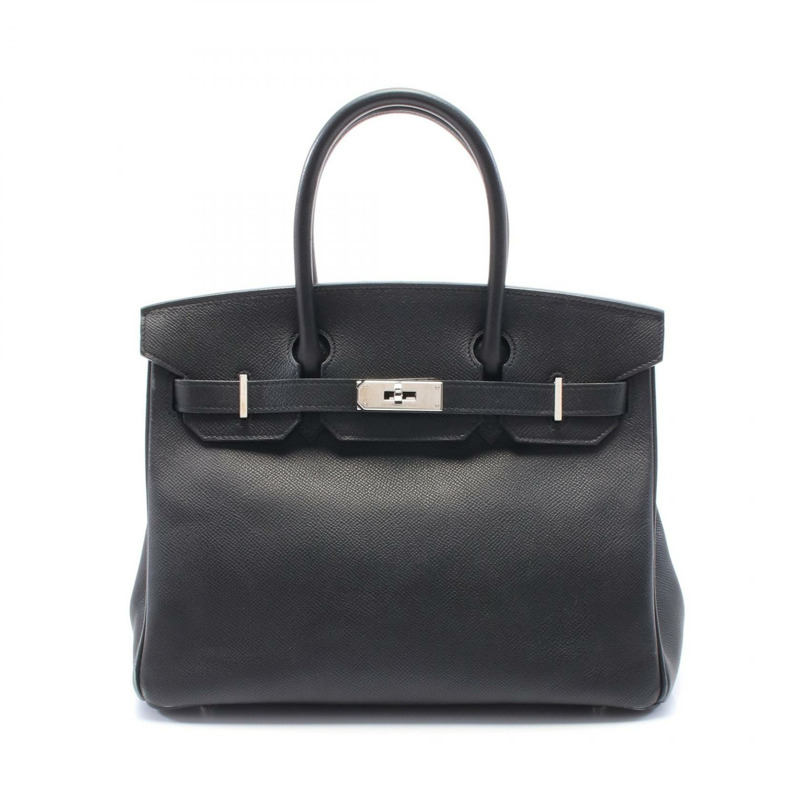 HERMES Birkin 30 手提包 M 041701CK Epsom 皮革黑色二手 SHW-0