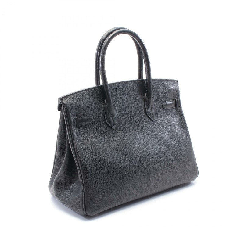 HERMES Birkin 30 手提包 M 041701CK Epsom 皮革黑色二手 SHW-1