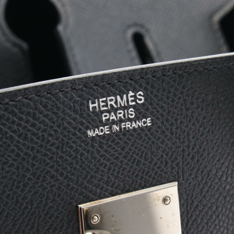 HERMES Birkin 30 手提包 M 041701CK Epsom 皮革黑色二手 SHW-3
