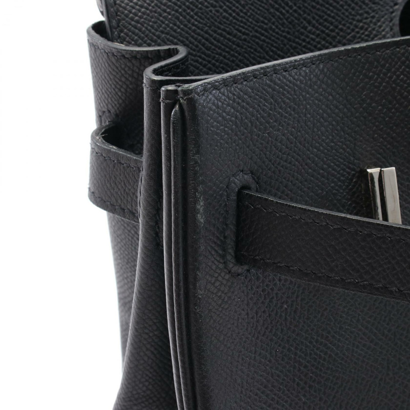 HERMES Birkin 30 手提包 M 041701CK Epsom 皮革黑色二手 SHW-6