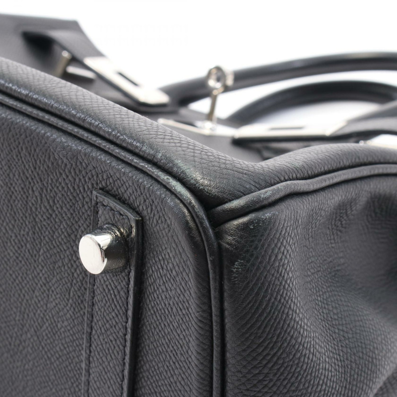 HERMES Birkin 30 手提包 M 041701CK Epsom 皮革黑色二手 SHW-8