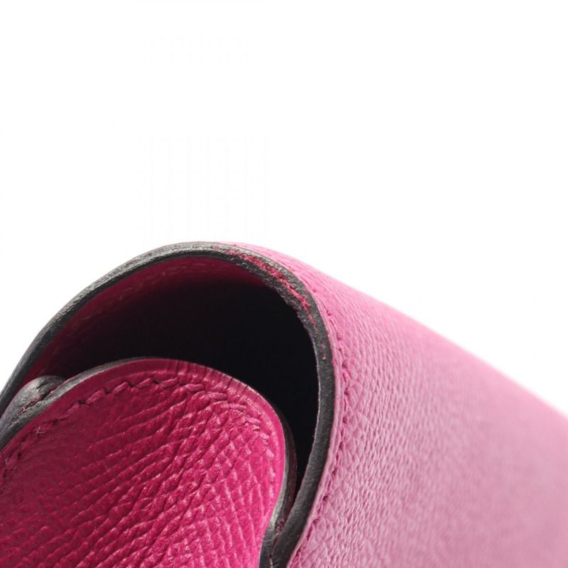 HERMES Cherche 中型商務手拿包 Epsom 皮革 玫瑰紫色 二手 女士 A-6