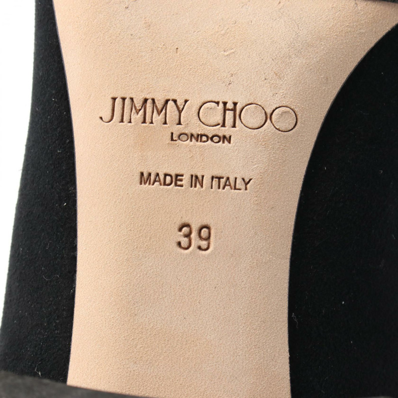 JIMMY CHOO CHERI 女士絨面黑色二手高跟鞋-5