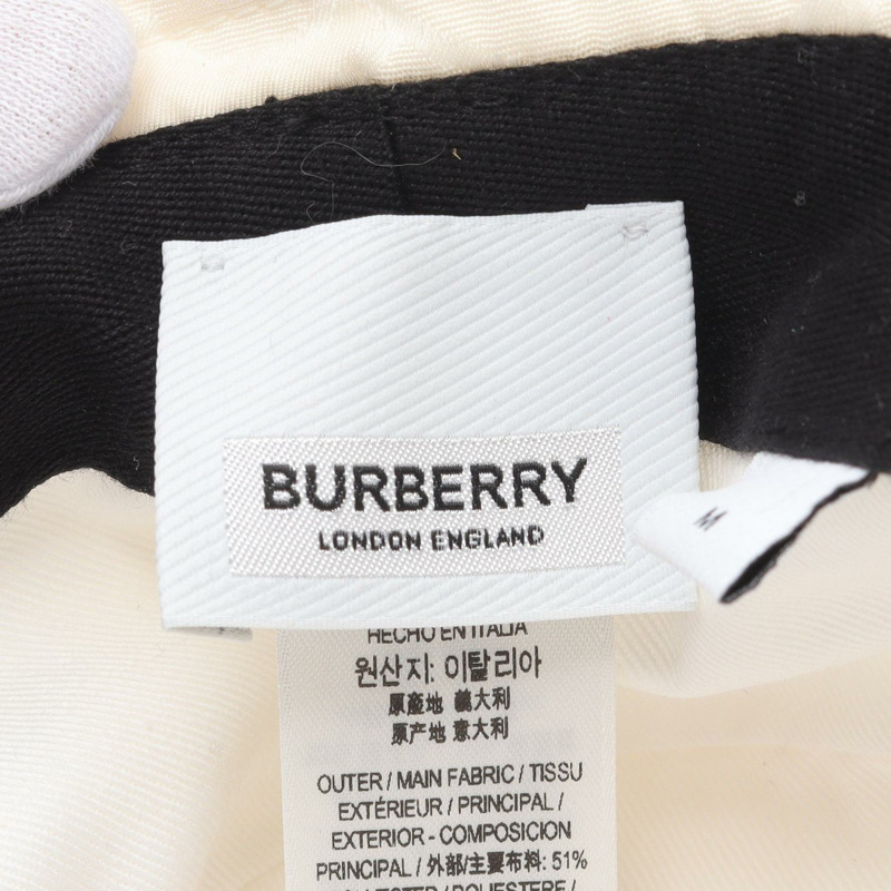 BURBERRY 帽子 聚酯纖維 白色 二手 女士-3