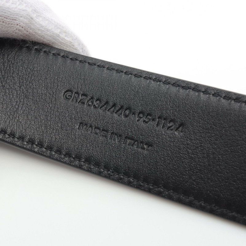 SAINT LAURENT Cassandra 腰帶 634440DTI0E100095 皮革 黑色 全新 中性款-4