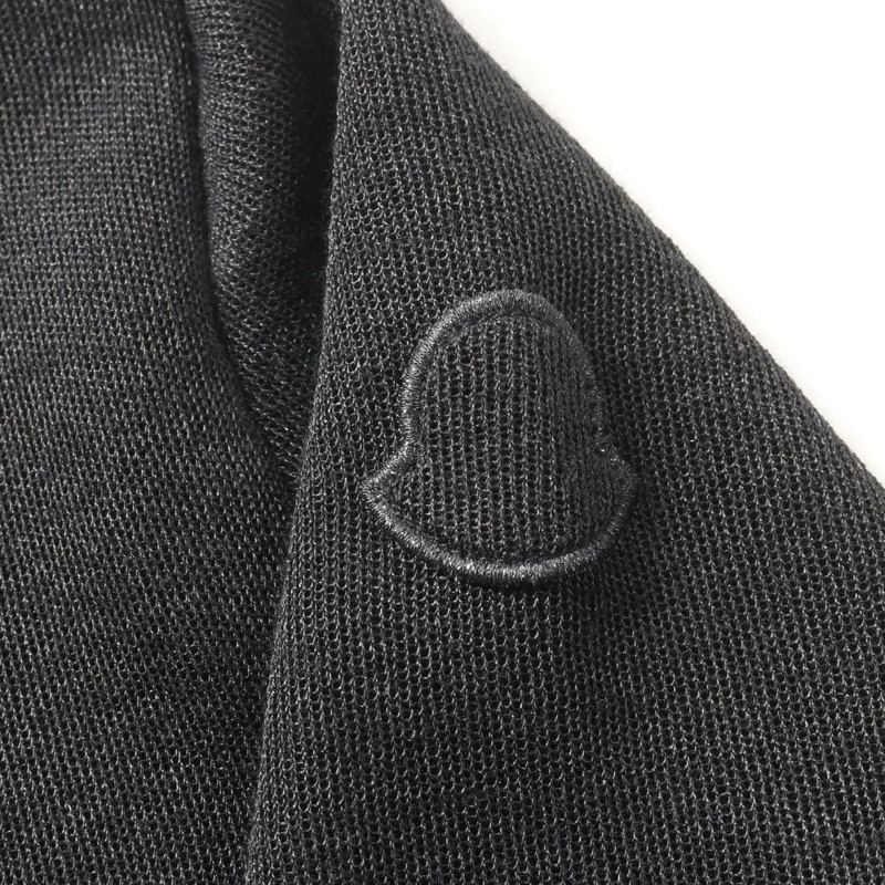 MONCLER 開襟衫 9B00030 聚酯纖維 黑色 二手 女款-4