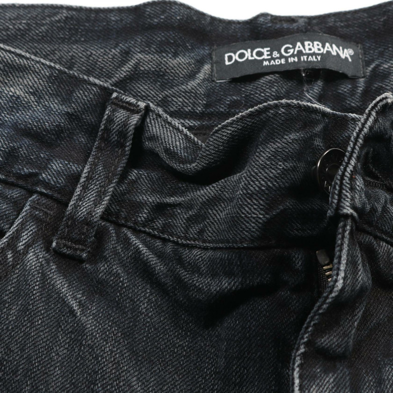 DOLCE & GABBANA 牛仔褲 G46KLD 棉質灰色 二手男款-6