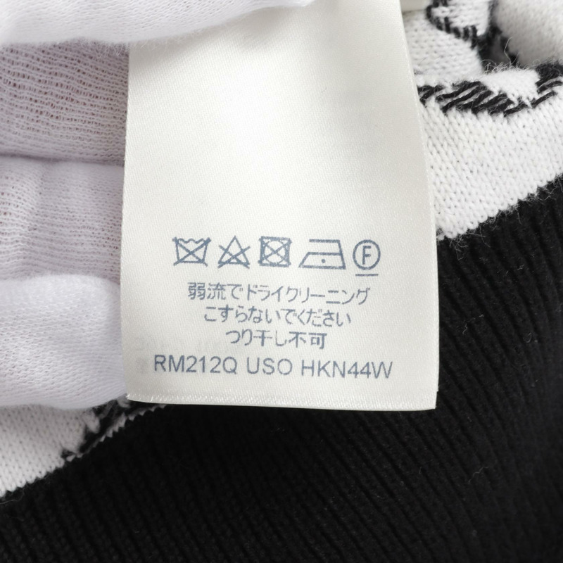 LOUIS VUITTON 字母漸層針織 RM212Q USO HKN44W 棉質 黑色 白色 二手男款-5