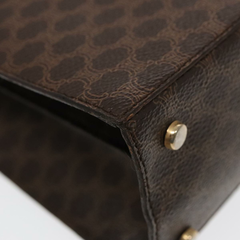【日本直送】CELINE Macadam帆布肩背包 PVC皮革 棕色 金色 正品 ki4788-14