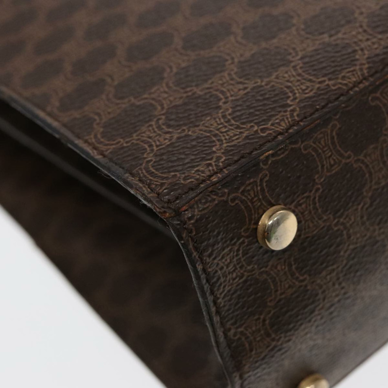 【日本直送】CELINE Macadam帆布肩背包 PVC皮革 棕色 金色 正品 ki4788-15