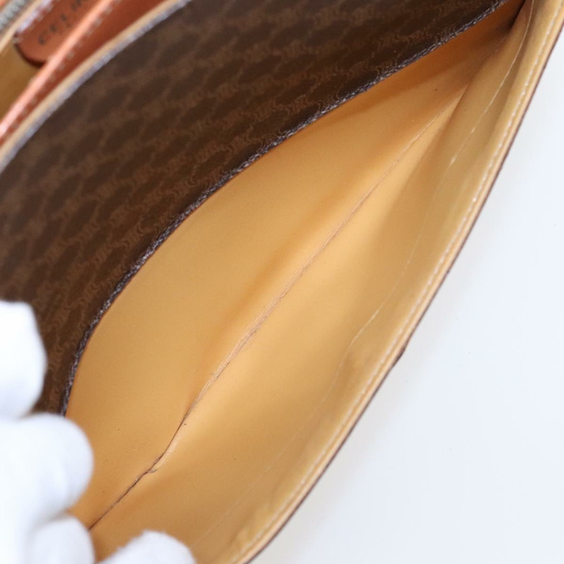 【日本直送】CELINE Macadam帆布肩背包 PVC皮革 棕色 金色 正品 ki4788-23