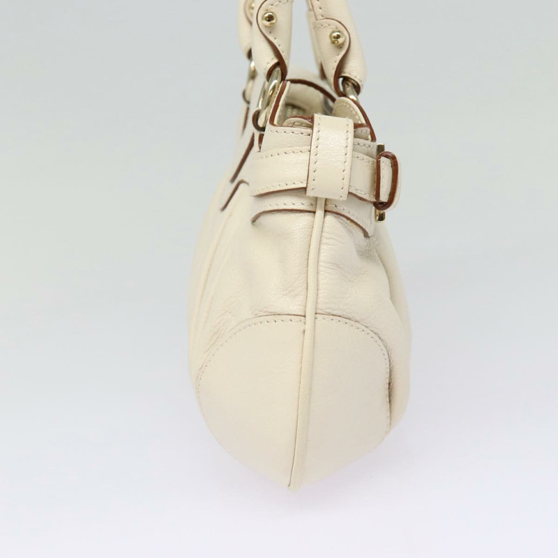 【日本直送】Salvatore Ferragamo Gancini 手提包 皮革 2 向 白色 正品 87666-3