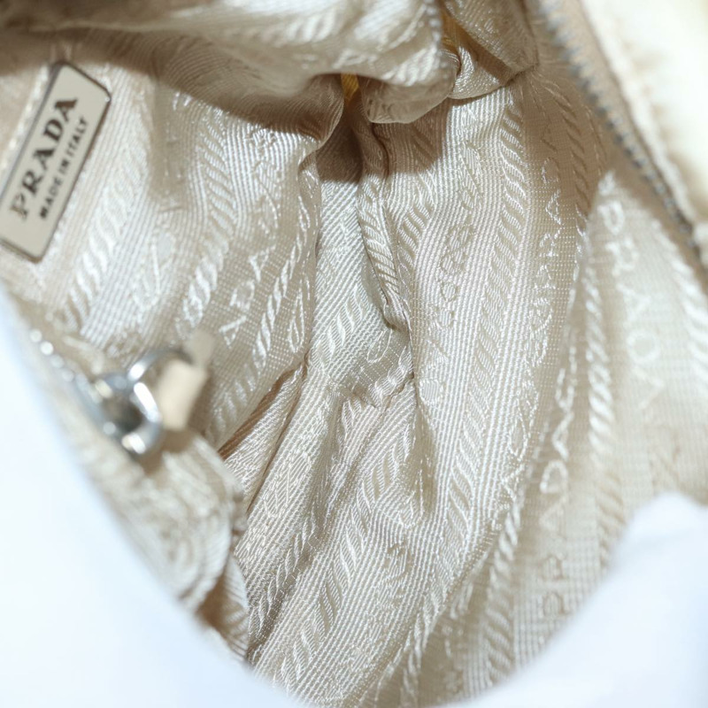 【日本直送】PRADA 尼龍米色銀色手拿包 正品 ki4892-10