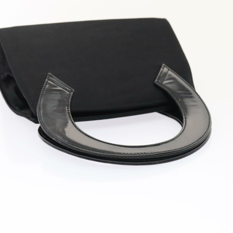 【日本直送】Salvatore Ferragamo 手提包 緞面黑金色 正品 90246-6