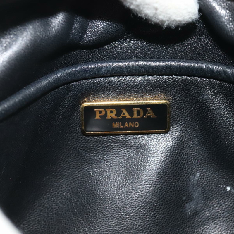 【日本直送】PRADA 單肩包 皮革 紅色 黑金色 正品 89601-19