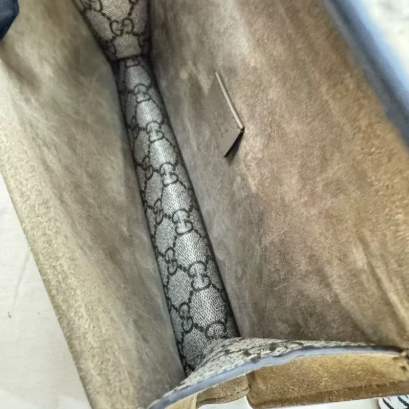 全新全套Gucci 新款酒神 鑽扣小號駝色-5