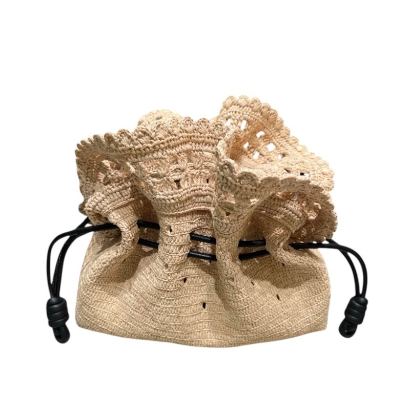 🎁夏季折扣🎁Loewe 中款 Flamenco Clutchin Raffia 草編包-6