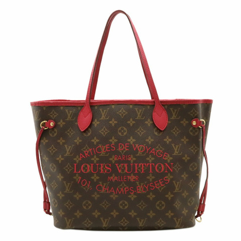 LOUIS VUITTON 路易威登 Monogram Ikat Flower Neverfull 中型托特包 肩背包 玫瑰安迪粉紅 M40940
