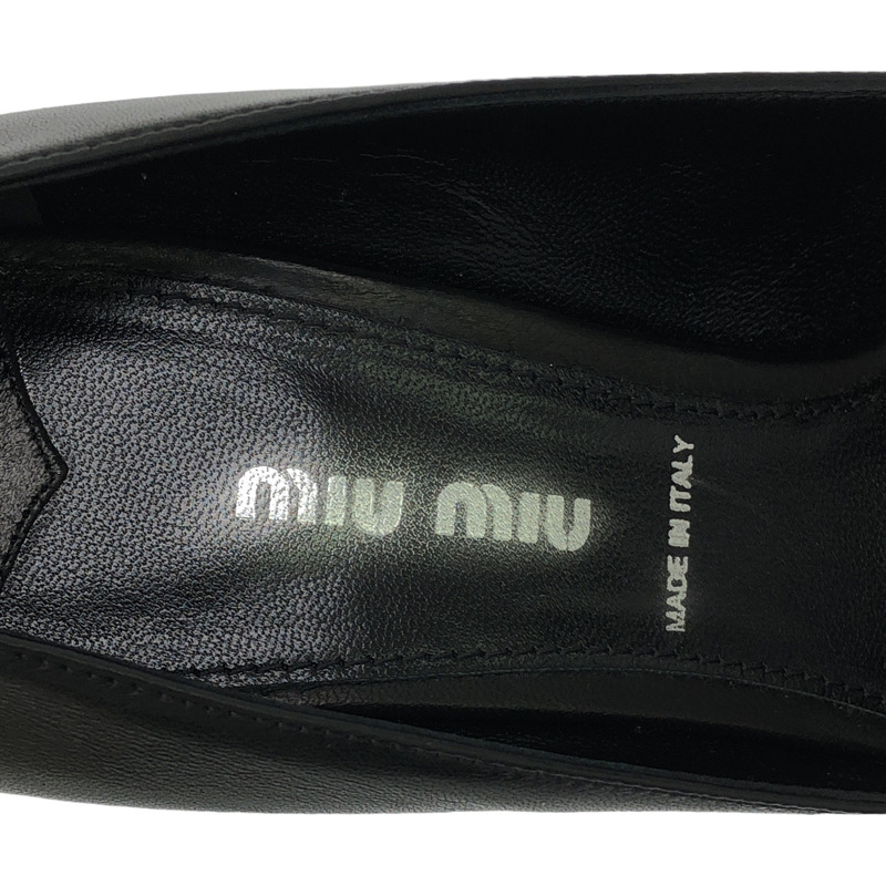 Miu Miu 穆勒鞋 穆勒鞋 小牛皮(牛皮) 黑色 二手 女士-5
