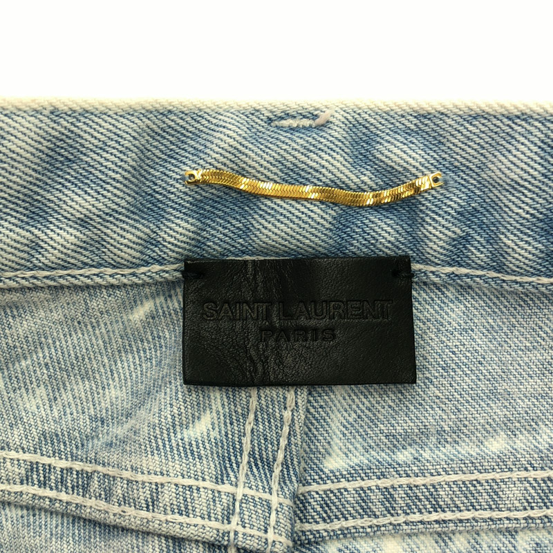 SAINT LAURENT PARIS 牛仔褲 淺藍色 669234 牛仔褲 棉質 藍色 二手 女款-5