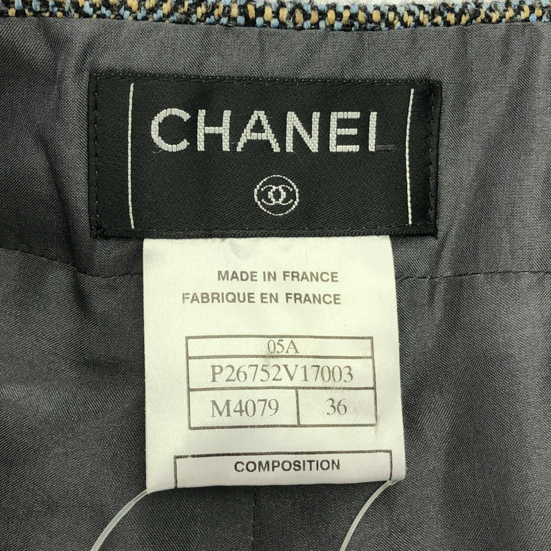 CHANEL 褲子 褲子 P26752V17003 絲綢 黑色 二手 女款-5