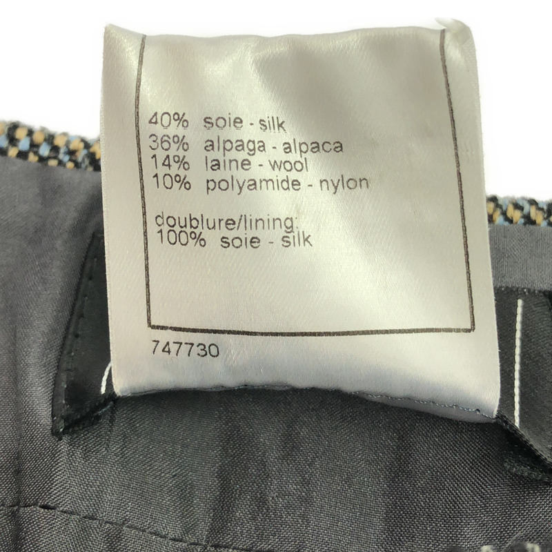CHANEL 褲子 褲子 P26752V17003 絲綢 黑色 二手 女款-6
