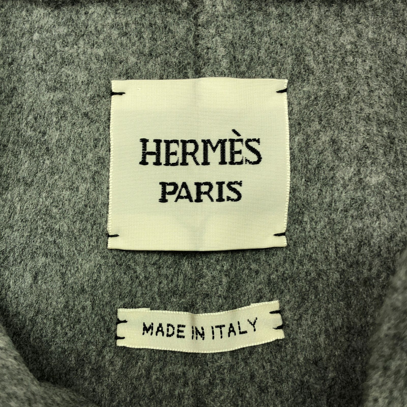 HERMES 夾克 其他夾克 羊絨 灰色 二手 女款-4