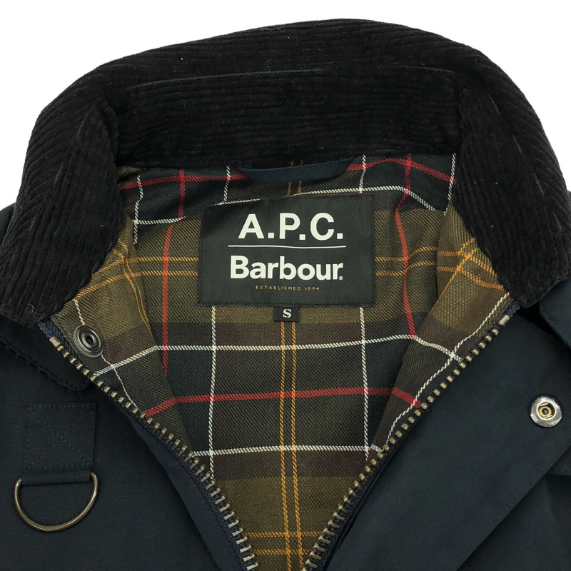 APC 夾克 海軍藍 x Barbour 251MCAS172 其他夾克 聚酯纖維 海軍藍 二手男款-8