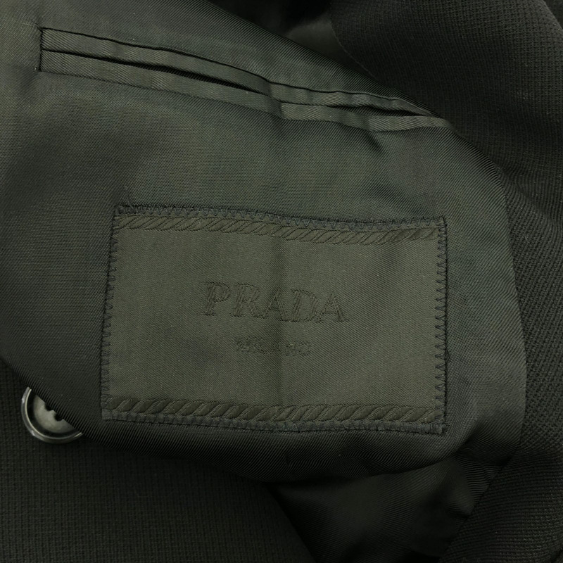 PRADA 針織其他夾克羊毛黑色二手男款-4