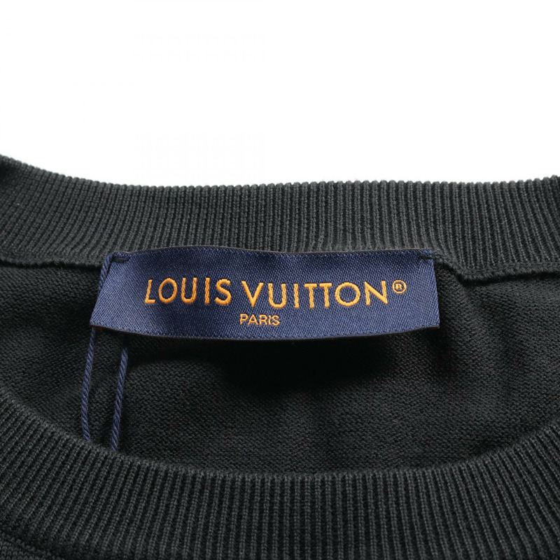 LOUIS VUITTON 嵌花 T 卹 #5L RM232AURHPN83W 棉質 黑色 白色 二手男款-2