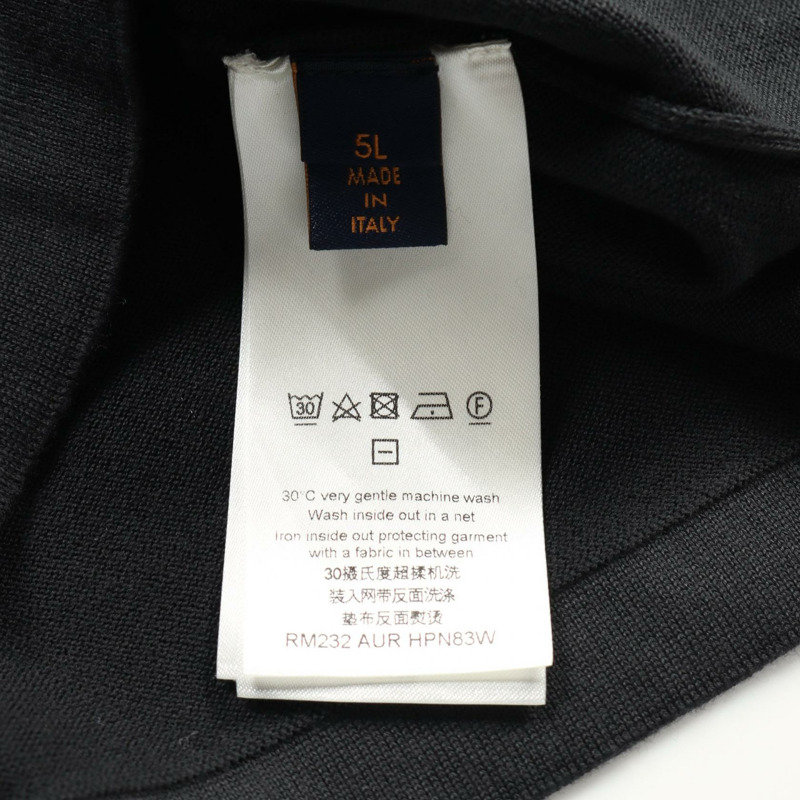 LOUIS VUITTON 嵌花 T 卹 #5L RM232AURHPN83W 棉質 黑色 白色 二手男款-3